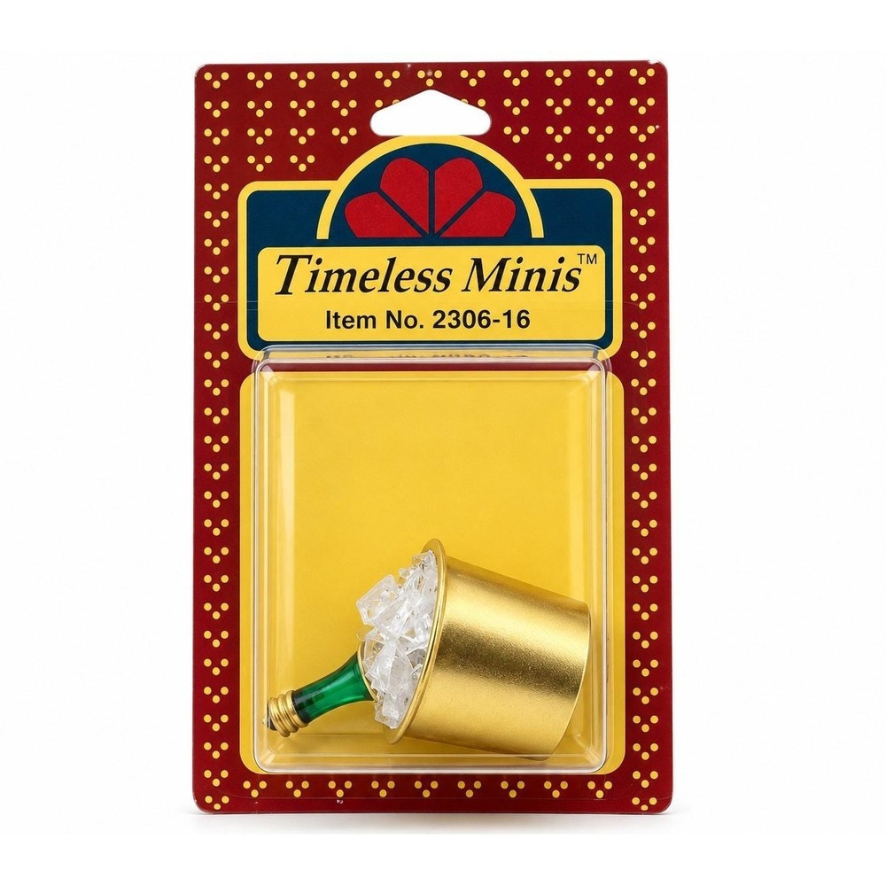 Timeless Minis 2306-16 Miniature Champagne Wine Bottle Ice Bucket Dollhouse NOS